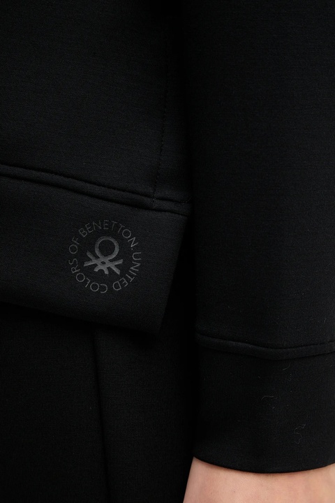 United Colors of Benetton bluza damska kolor czarny gładka 3Y2F3M07M - zdjęcie produktu nr 2