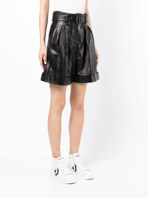 Golden Goose belted wide-leg shorts - Black - zdjęcie produktu nr 2