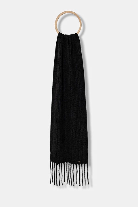 Tommy Hilfiger szalik damski kolor czarny gładki AW0AW17793 - zdjęcie produktu nr 1