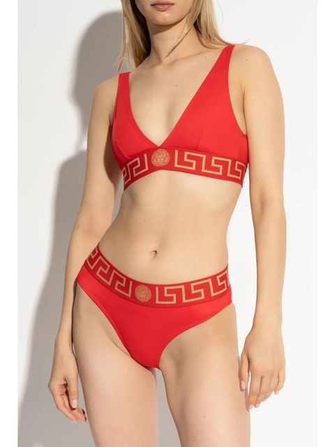 Versace Greca-detail bikini top - Red - zdjęcie produktu nr 2