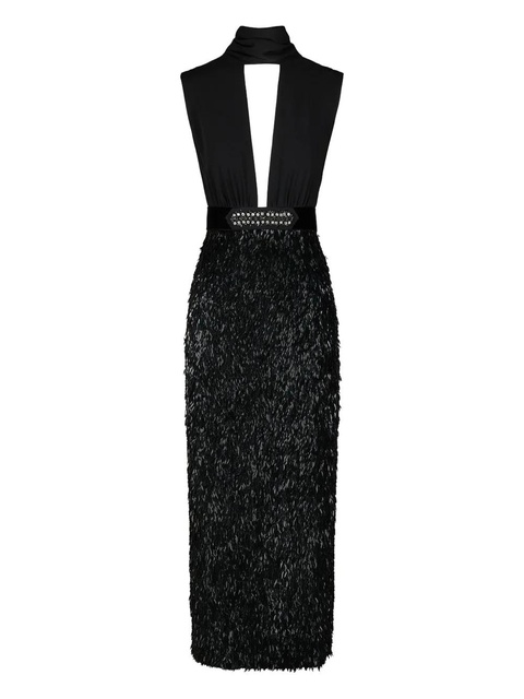 Johanna Ortiz Her Vibe embellished keyhole-neck maxi dress - Black - zdjęcie produktu nr 1