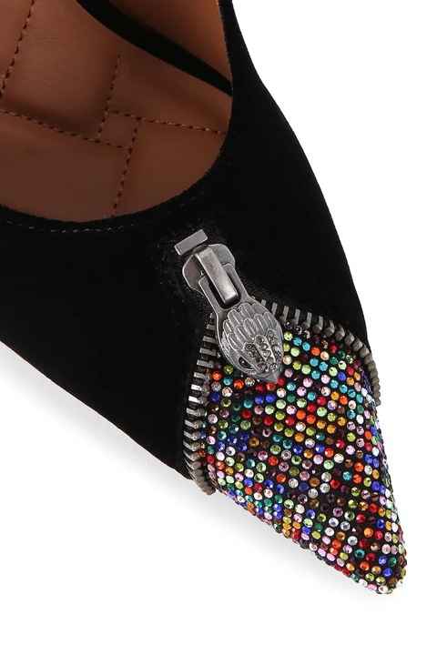 Kurt Geiger London szpilki zamszowe Zip Court kolor czarny 4987309789 - zdjęcie produktu nr 2
