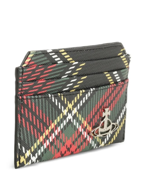 Vivienne Westwood embellished plaid card holder - Black - zdjęcie produktu nr 2