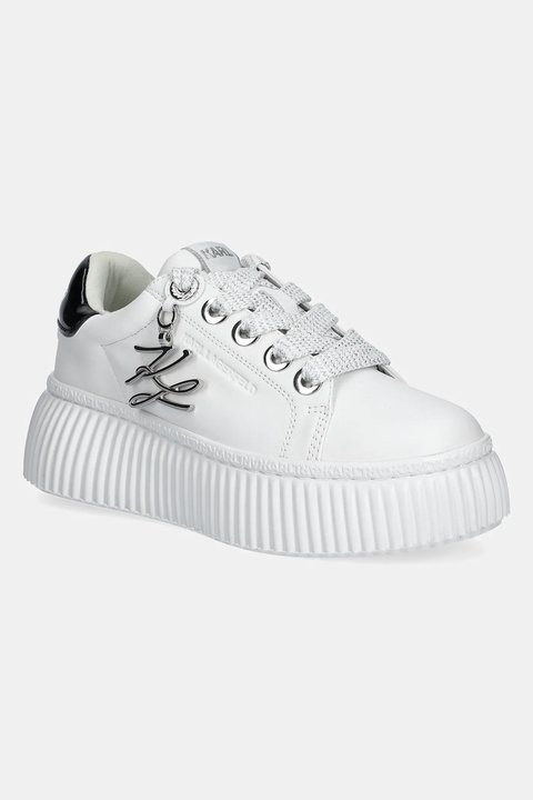 Karl Lagerfeld sneakersy skórzane KREEPER LO kolor biały KL42376A - zdjęcie produktu nr 1