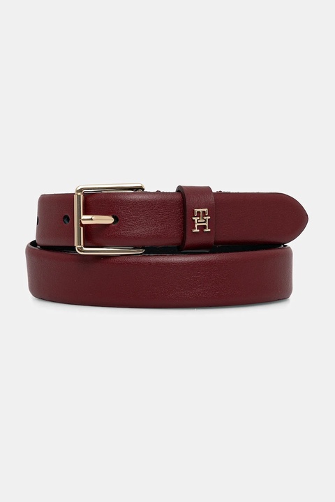 Tommy Hilfiger pasek damski kolor bordowy AW0AW17756 - zdjęcie produktu nr 1