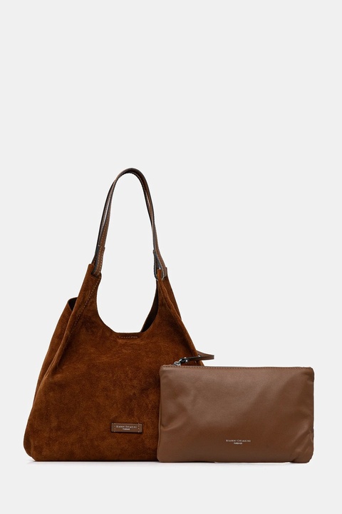 Gianni Chiarini torebka zamszowa DUA kolor brązowy BS.9780.CM - zdjęcie produktu nr 1