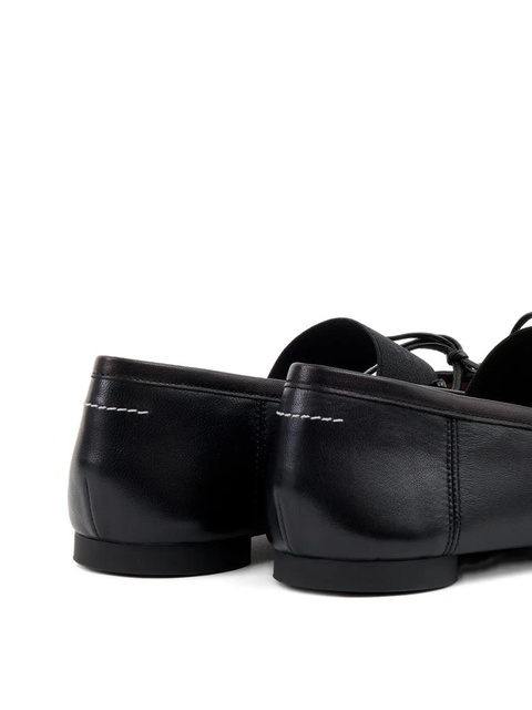 MM6 Maison Margiela leather ballet flats - Black - zdjęcie produktu nr 2