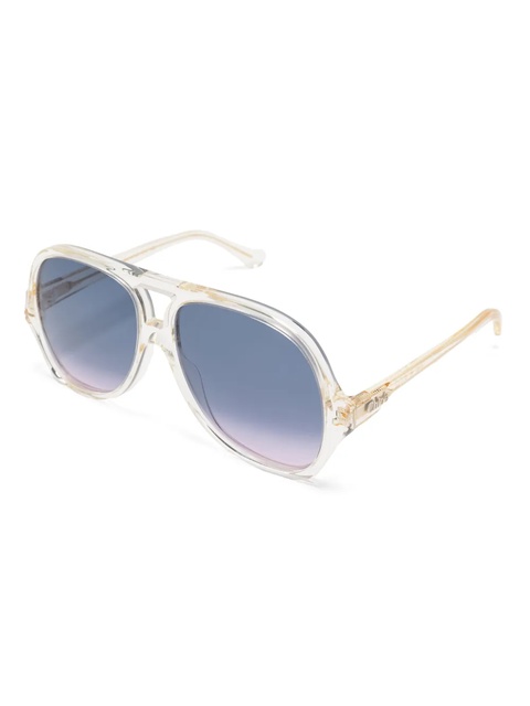 Chloé pilot-frame sunglasses - Neutrals - zdjęcie produktu nr 2