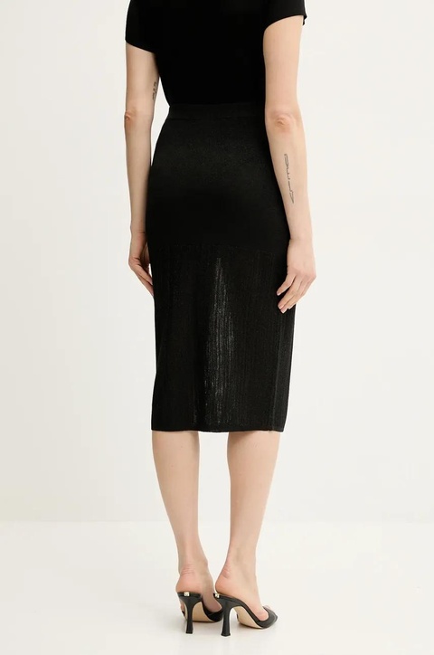Armani Exchange spódnica kolor czarny midi prosta XW000113 AF11957 - zdjęcie produktu nr 2