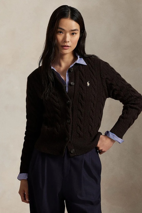 Polo Ralph Lauren sweter damski kolor brązowy 211972104 - zdjęcie produktu nr 1