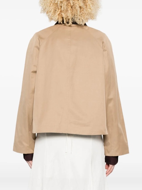 Maje trimmed-collar cotton-blend jacket - Neutrals - zdjęcie produktu nr 2