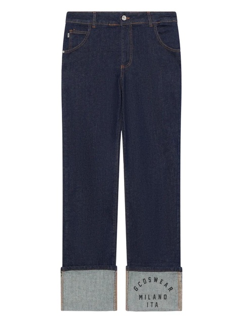 GCDS logo-patch jeans - Blue - zdjęcie produktu nr 2