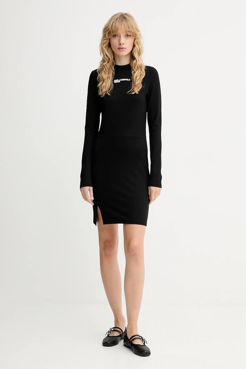 Karl Lagerfeld Jeans sukienka kolor czarny mini dopasowana A4W13005 - zdjęcie produktu nr 2