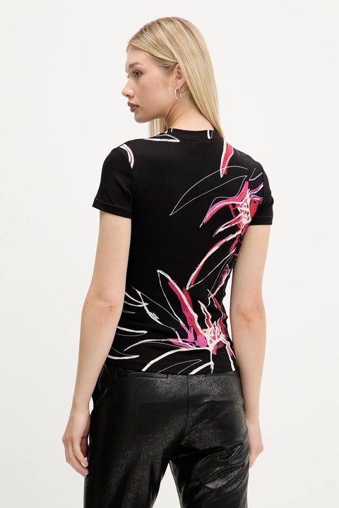 Desigual t-shirt LALA damski kolor czarny 25WWTK16 - zdjęcie produktu nr 2