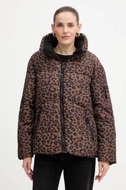 Guess kurtka MARTINA kolor brązowy zimowa W5BL47 W3702 - zdjęcie produktu nr 1