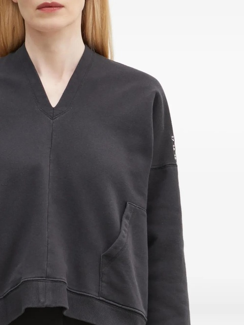 MM6 Maison Margiela V-neck sweatshirt - Black - zdjęcie produktu nr 2
