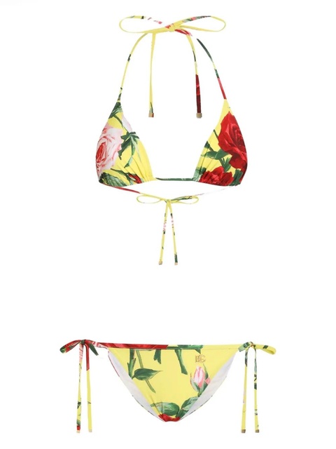 Dolce & Gabbana floral-print bikini - Yellow - zdjęcie produktu nr 1