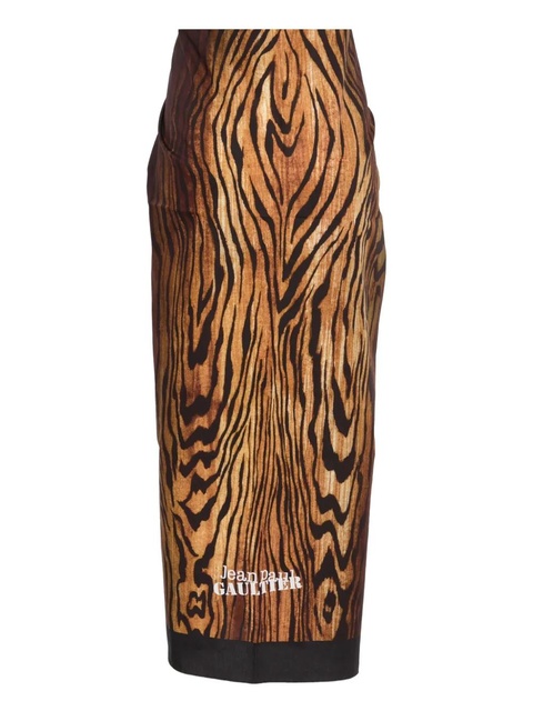 Jean Paul Gaultier wood-print pareo - Brown - zdjęcie produktu nr 2