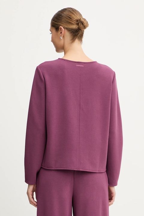 United Colors of Benetton bluza damska kolor fioletowy gładka 3QAFD10AU - zdjęcie produktu nr 2