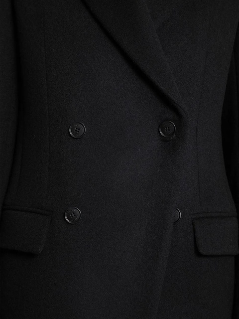 Alexander McQueen double-breasted wool felt coat - Black - zdjęcie produktu nr 2