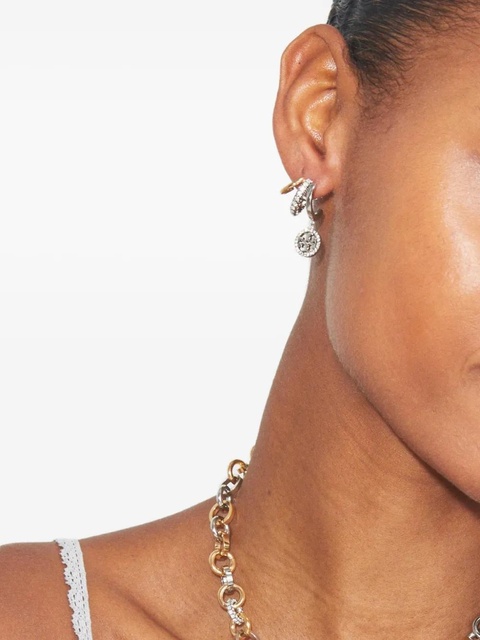 Tory Burch pave triple hoop earrings - White - zdjęcie produktu nr 1