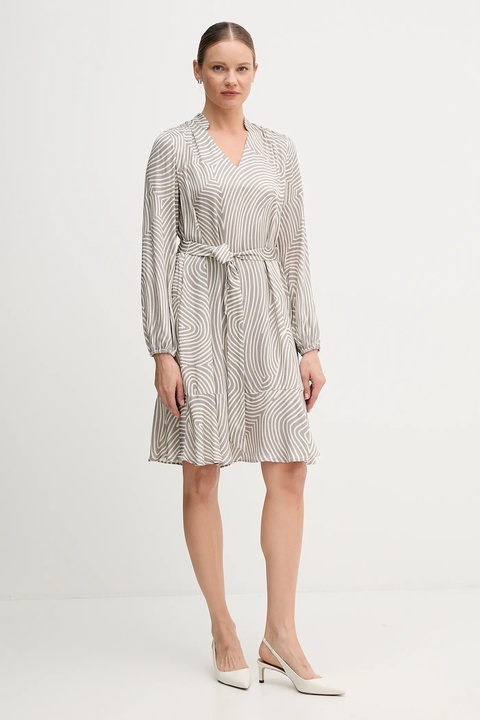 Marc Aurel sukienka wiskozowa kolor szary mini oversize 6577-1000-24812 - zdjęcie produktu nr 2