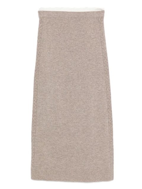 SANDRO knitted side-detail skirt - Neutrals - zdjęcie produktu nr 1
