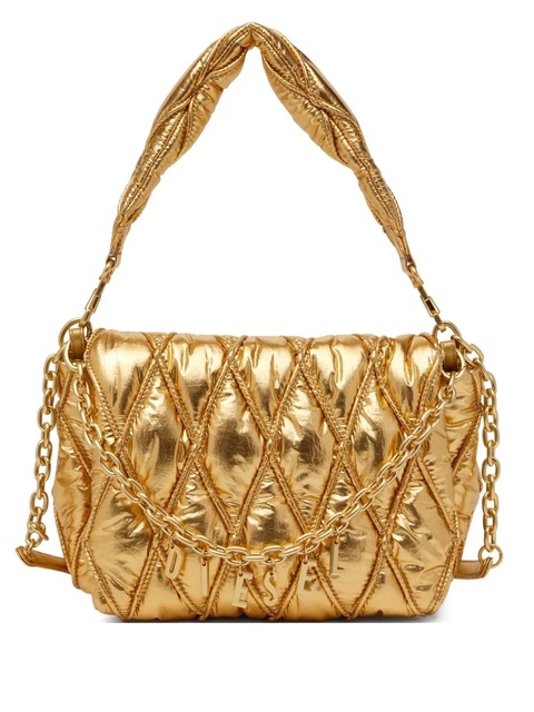 Diesel medium Charm-D shoulder bag - Gold - zdjęcie produktu nr 1