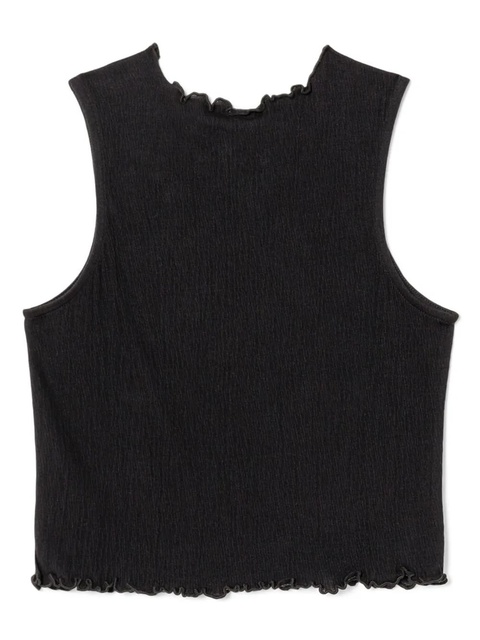 RE/DONE crinkled round-neck tank top - Black - zdjęcie produktu nr 2