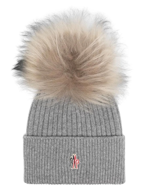 Moncler Grenoble pompom beanie hat - Grey - zdjęcie produktu nr 1