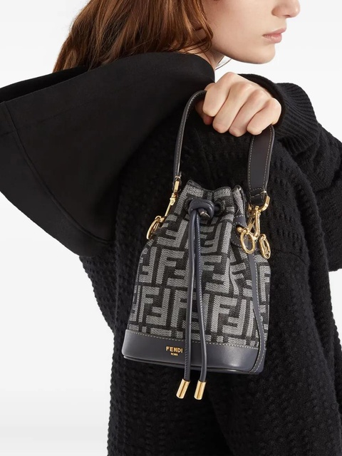 FENDI Mon Tresor drawstring bucket logo - Blue - zdjęcie produktu nr 2