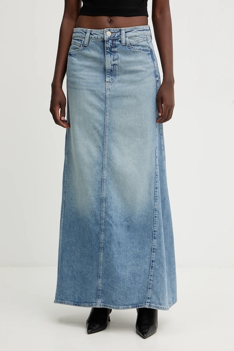 Guess spódnica SIENNA kolor niebieski maxi rozkloszowana W5BD88 D0742 - zdjęcie produktu nr 1