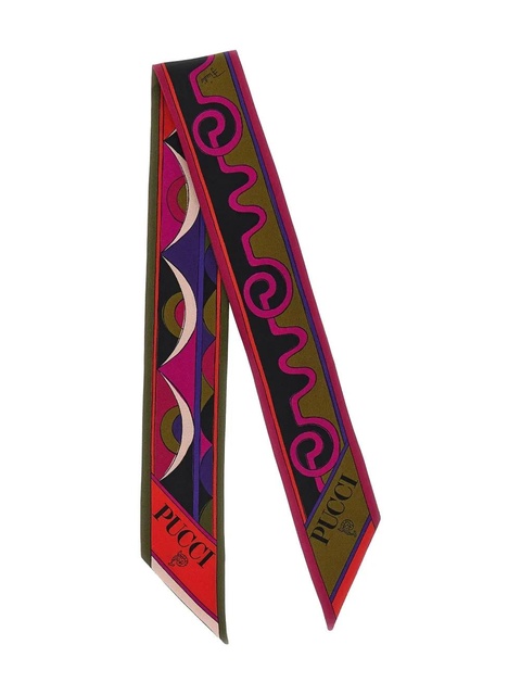 PUCCI patterned silk bandeau scarf - Green - zdjęcie produktu nr 2