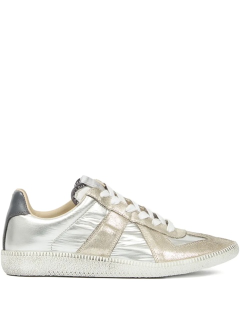 Maison Margiela leather low-top sneakers - Gold - zdjęcie produktu nr 1