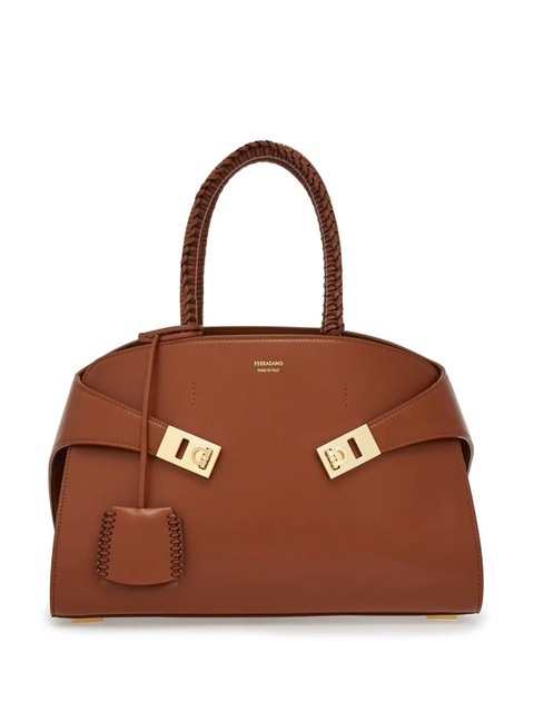 Ferragamo small The Hug leather tote bag - Brown - zdjęcie produktu nr 1