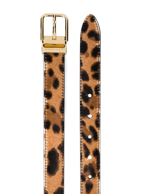 Dolce & Gabbana adjustable leopard print belt - Brown - zdjęcie produktu nr 2