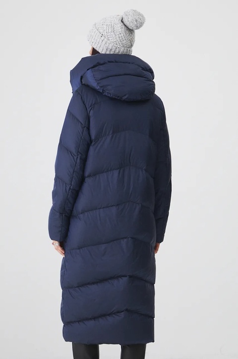 Medicine płaszcz puchowy damski kolor granatowy zimowy - zdjęcie produktu nr 2