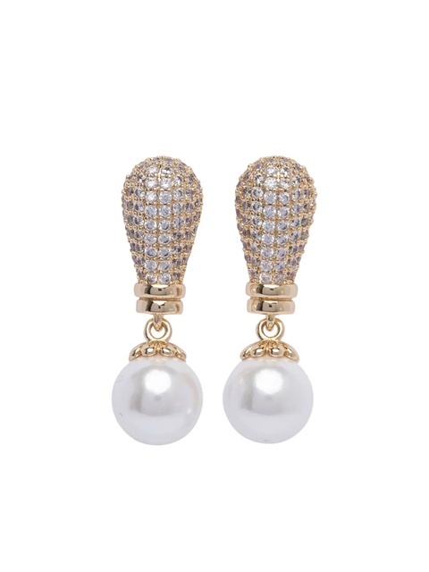 Self-Portrait crystal-embellished earrings - Neutrals - zdjęcie produktu nr 2
