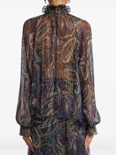 ETRO paisley silk blouse - Purple - zdjęcie produktu nr 2
