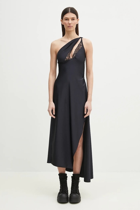 Coperni sukienka Asymmetric Long kolor czarny maxi rozkloszowana COPR135545 - zdjęcie produktu nr 1