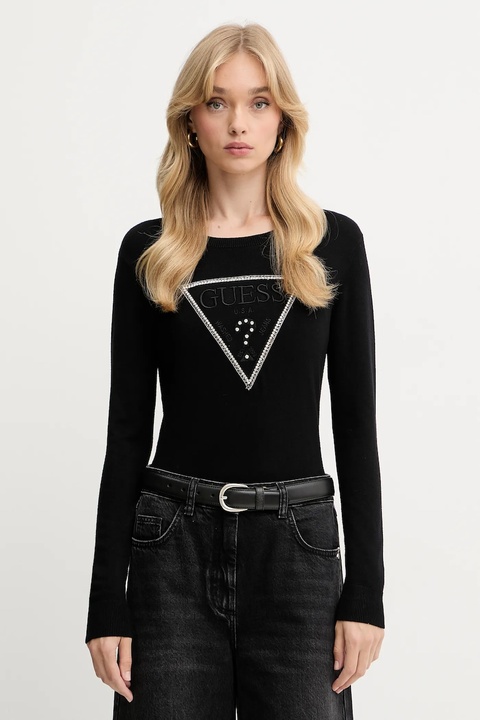 Guess sweter KIARA damski kolor czarny lekki W5YR23 Z2NQ2 - zdjęcie produktu nr 1