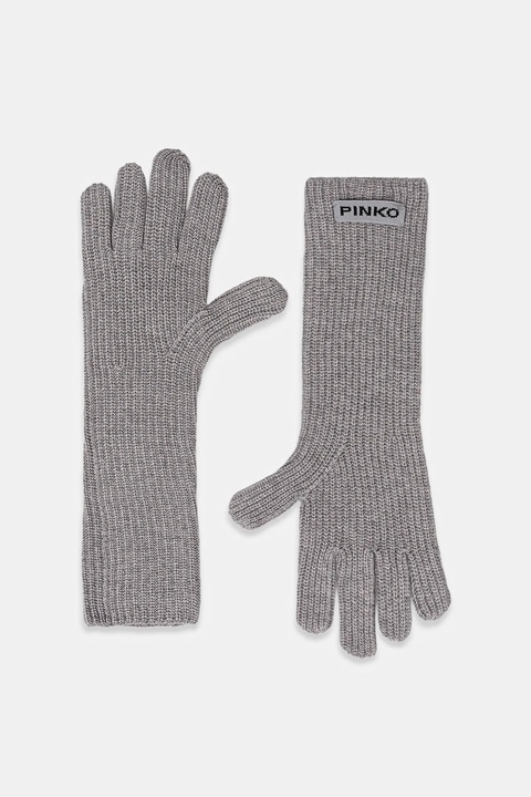 Pinko rękawiczki z dodatkiem wełny damskie kolor szary 105997 A2Z4 - zdjęcie produktu nr 1