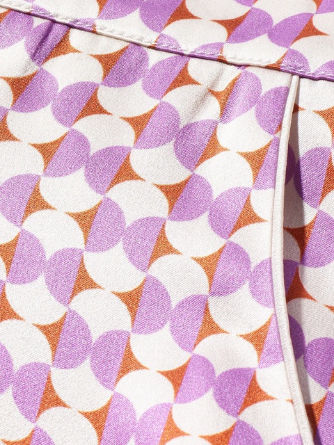 ERES Clip geometric-print silk pyjama trousers - Purple - zdjęcie produktu nr 2