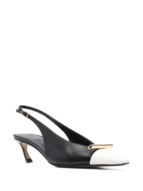 Lanvin Rita 50mm leather slingback pumps - Black - zdjęcie produktu nr 1