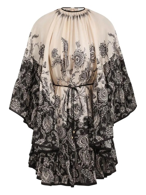ZIMMERMANN paisley-print ruffled dress - Neutrals - zdjęcie produktu nr 1