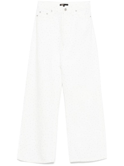 Maje rhinestone-embellished wide-leg jeans - White - zdjęcie produktu nr 1