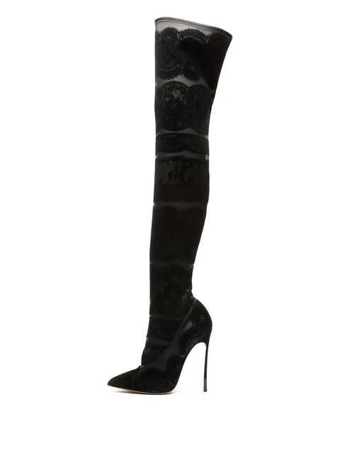 Casadei 120mm Lingerie boots - Black - zdjęcie produktu nr 2