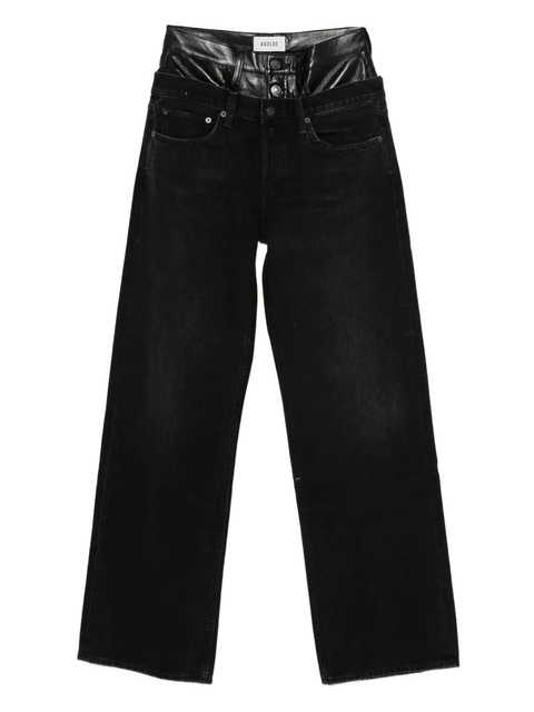 AGOLDE Elson high-waisted straight jeans - Black - zdjęcie produktu nr 1