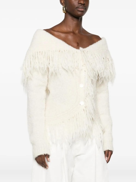 Cult Gaia Michelle fringed cardigan - Neutrals - zdjęcie produktu nr 2