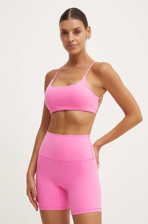 JOYINME szorty do jogi Movement kolor różowy gładkie high waist Szorty.Movement - zdjęcie produktu nr 1